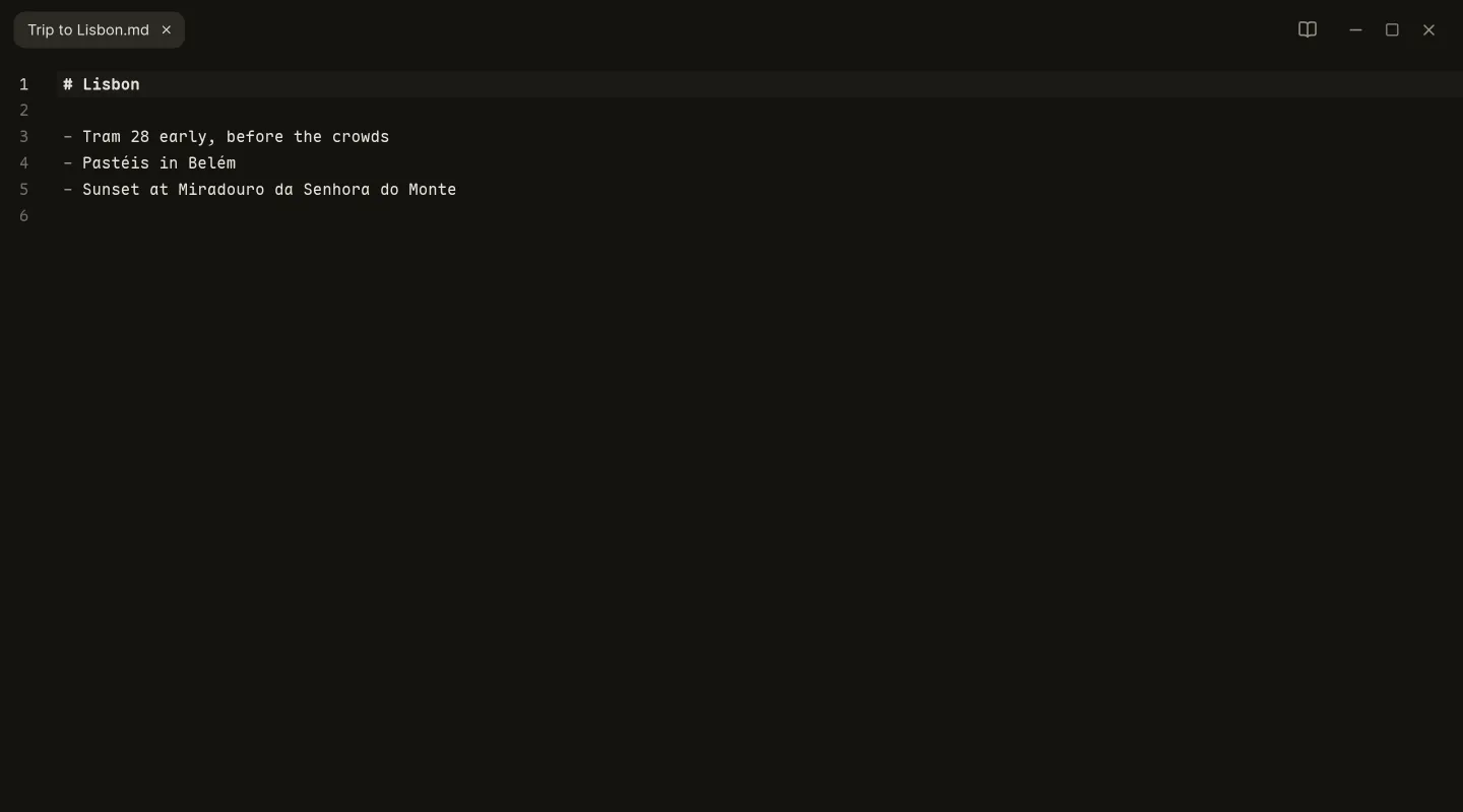 Draft, text and code